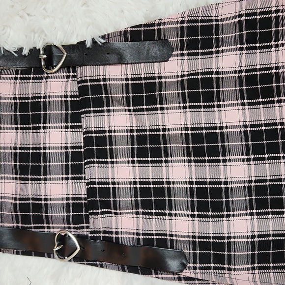 Hot Topic Whimsigoth Dark Academia Plaid Pleated Punk Skirtall Plus Size 1x - Picture 9 of 11